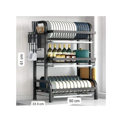 3-layer Kitchen Rack - Black