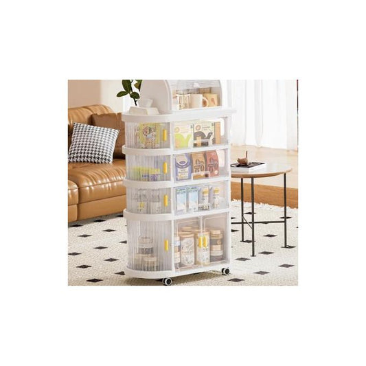 Baby Storage Rack Folding Trolley Landing Auxiliary Storage Racks And Shelving Simple Trolley Snack Toys Sundries Organize Cart