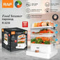 RAF 3-Tier Electric Food Steamer – 12L Multi-Layer Healthy Cooker (1200W)