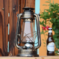 Vintage Metallic Blue Hurricane Oil Lantern / Storm Lamp