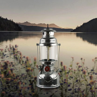 Chrome Pressure Mantle Hurricane Lantern & Storm Lamp