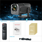 Smart Portable LED Home Theater Projector with Stand & Remote