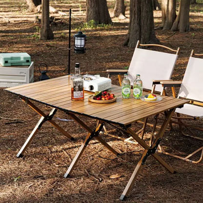Foldable Wooden Outdoor Camping & Picnic Table (90cm x 60cm)