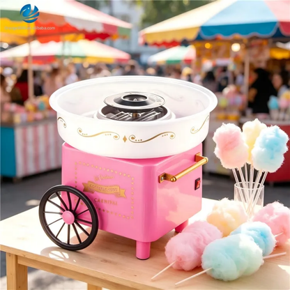 Vintage-Style Carnival Cotton Candy Maker Machine