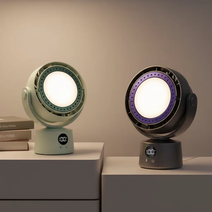 LED Light Multifunctional Desktop Cooling Fan & Night Light