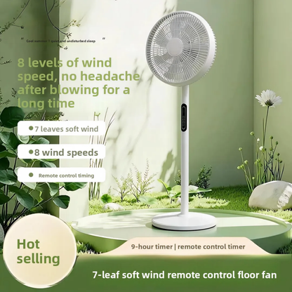 7-Leaf Soft Wind Remote Control Electric Floor Fan