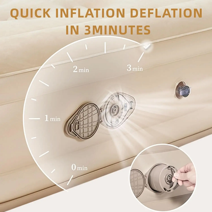 Deluxe Raised Inflatable Air Bed with Integrated Backrest & Bolsters