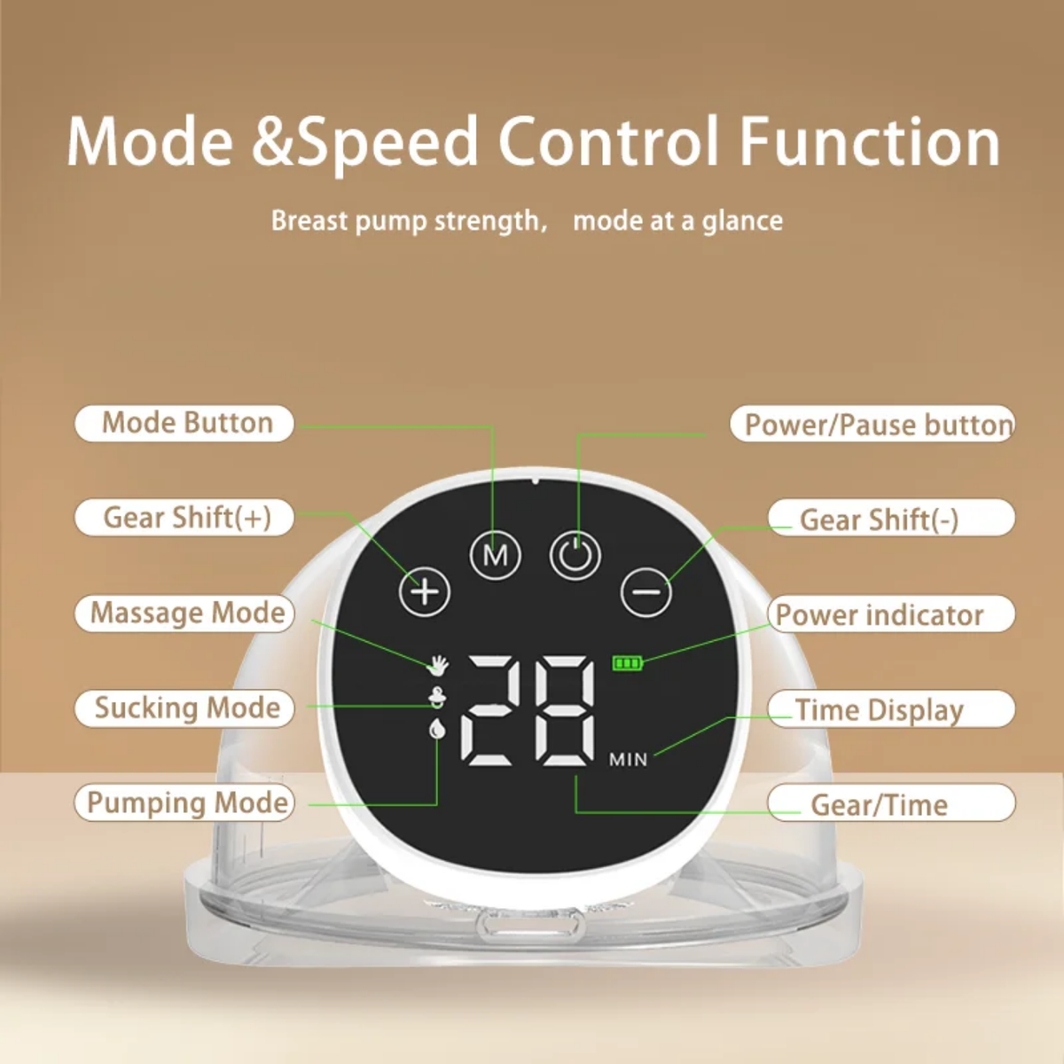 Wearable Electric Hands-Free Breast Pump
