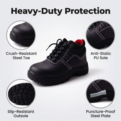 Heavy-Duty Steel Toe Safety Work Boots