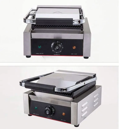 Commercial Electric Panini Press & Grooved Contact Grill