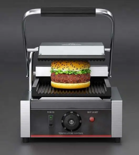 Commercial Electric Panini Press & Grooved Contact Grill