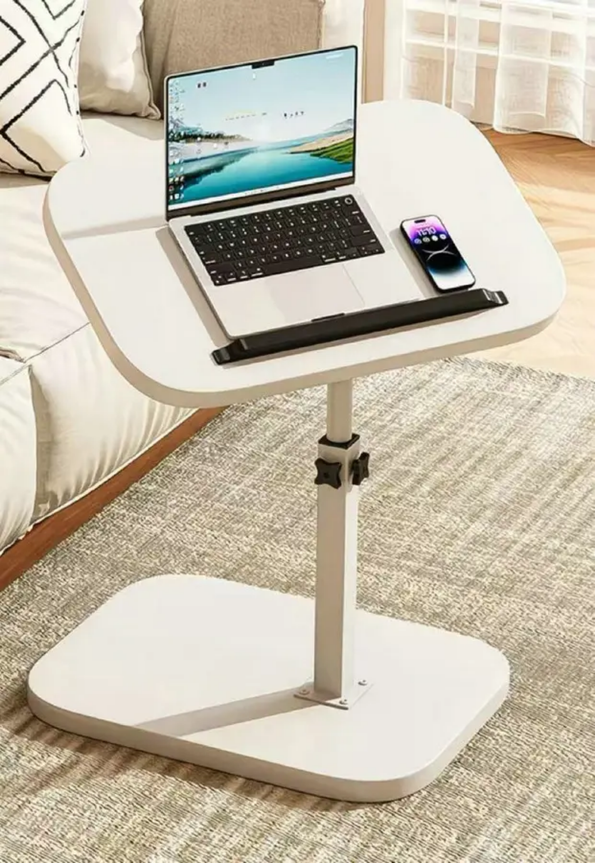 Adjustable Mobile Laptop Stand & Rolling Overbed Study Desk