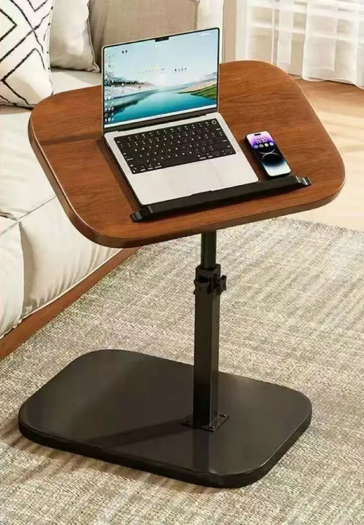 Adjustable Mobile Laptop Stand & Rolling Overbed Study Desk