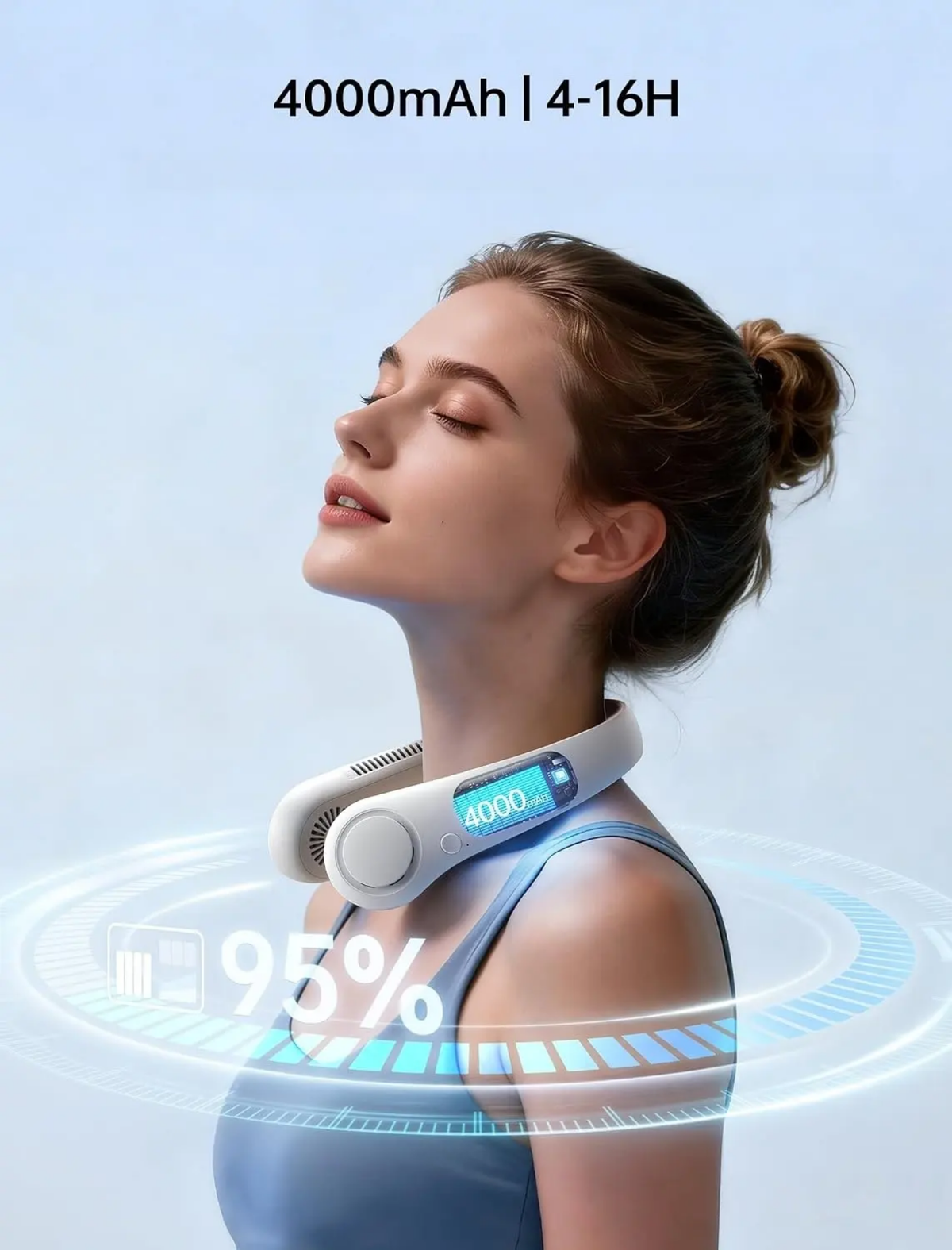Hands-Free Portable Bladeless Neck Fan & Personal Cooler