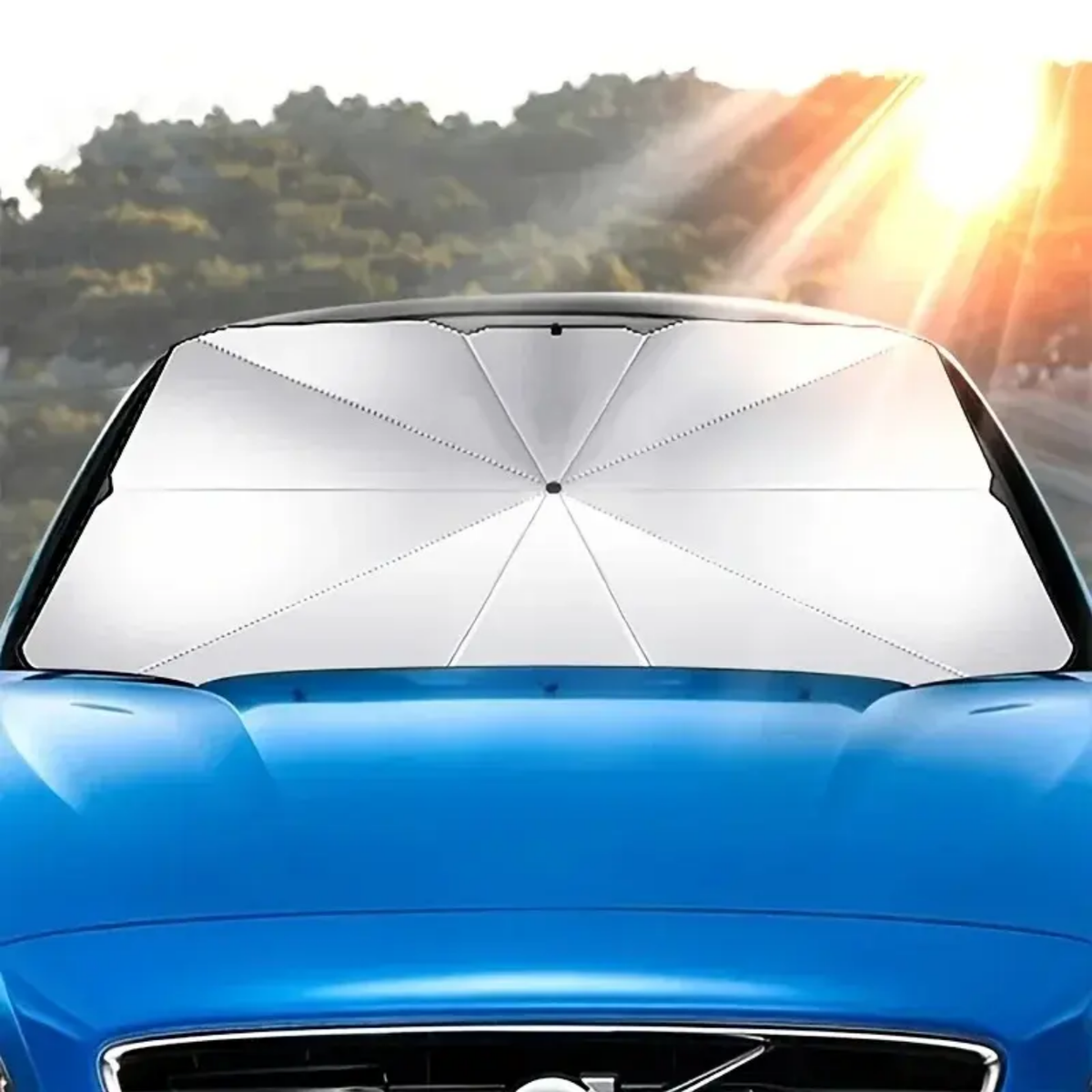 Foldable Car Windshield Sun Shade Umbrella & Heat Shield