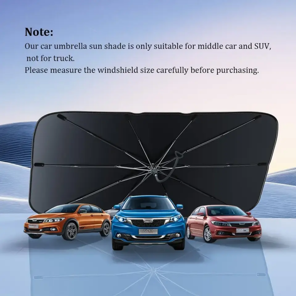 Foldable Car Windshield Sun Shade Umbrella & Heat Shield