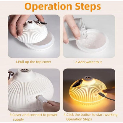 Decorative Bird-Themed Ultrasonic Humidifier and Aroma Diffuse