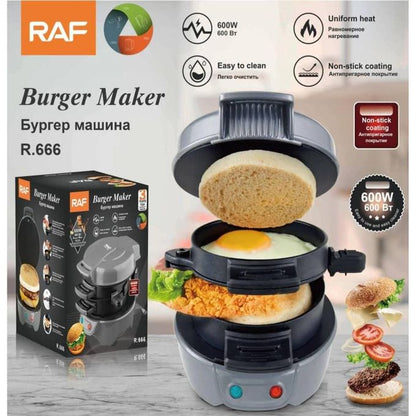 RAF Electric Burger & Breakfast Sandwich Maker (Model R.666)