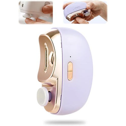 3 in 1 Automatic Electric Nail Clipper with Polishing, 2025 Electric Nail Trimmer, Upgrade Two-Speed Adjustment Electric Toe Nail Clippers Nail Cutter with Light for Baby Adult and Seniors