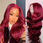 Burgundy 99J Enchantment – Body Wave Lace Frontal Unit