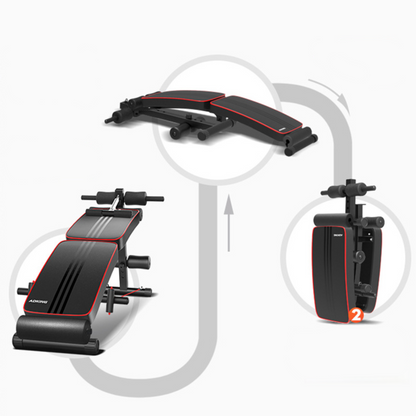 Foldable sit-up/decline exercise bench