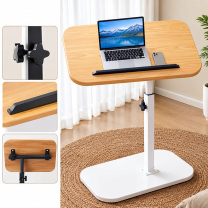 Adjustable Mobile Laptop Stand & Rolling Overbed Study Desk