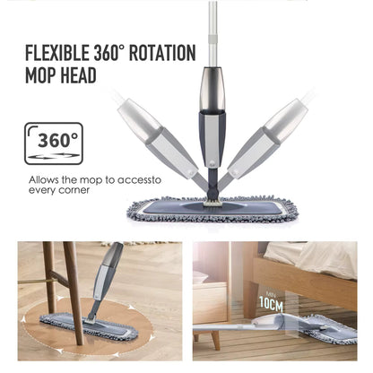 Professional Microfiber Spray Mop System