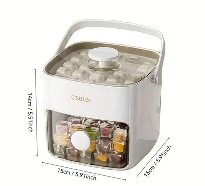 Aswei Premium Portable Ice Cube Maker & Storage Box